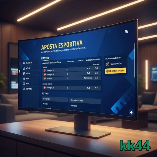 Tela do aplicativo kk44 mostrando opções de apostas esportivas.
