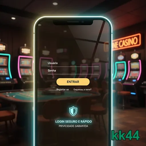 Tela de login do kk44 mostra acesso seguro a slots.