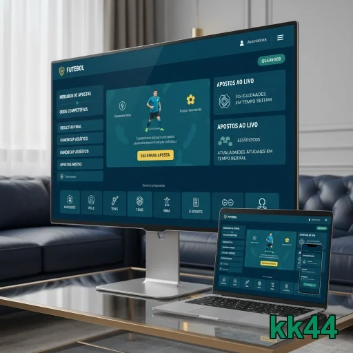 Tela da plataforma kk44 com informações VIP e apostas ao vivo.