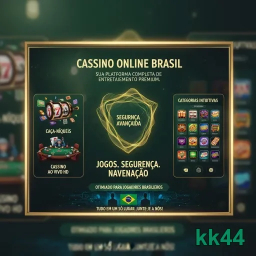 kk44 apresenta a interface de acesso do cassino online Brasil.
