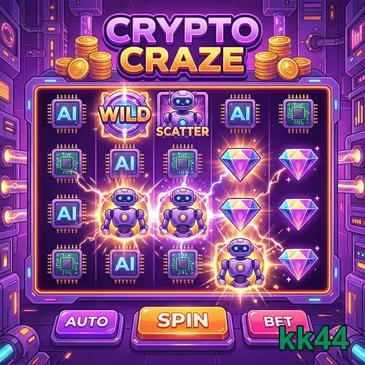 Slot game 'Crypto Craze' no site kk44 para jogadores VIP.
