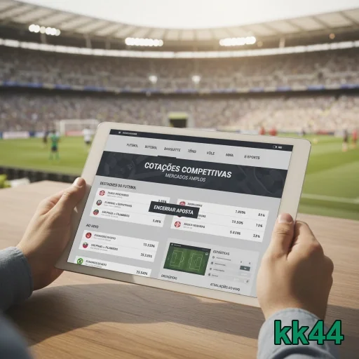 Interface de apostas esportivas no tablet em kk44.
