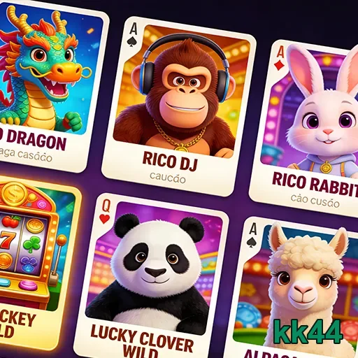 Jogos coloridos na interface da plataforma kk44.